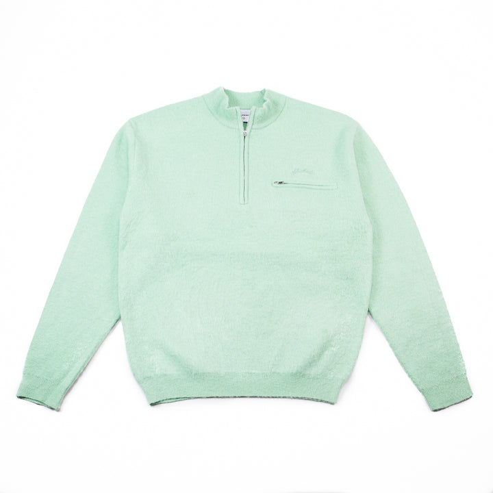 Wilson Mohair L/S Q-Zip Sweater (Moss)