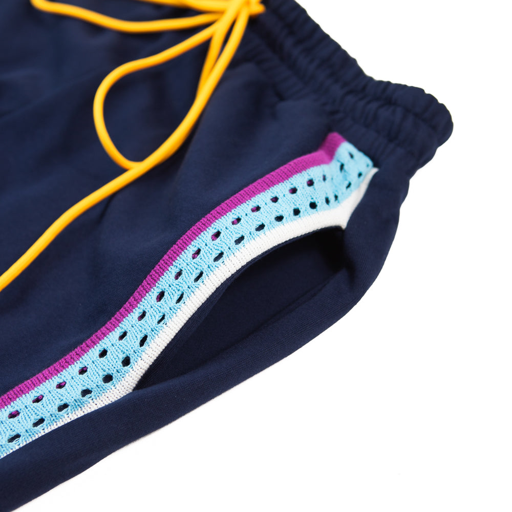 Crochet Panel Pant (Blue)