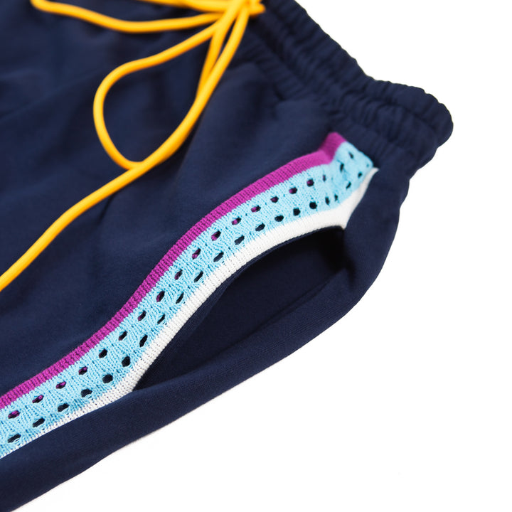Crochet Panel Pant (Blue)