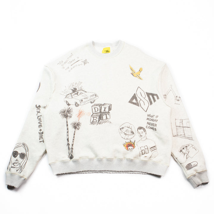 Doodle Crewneck Sweatshirt (Heather Grey)