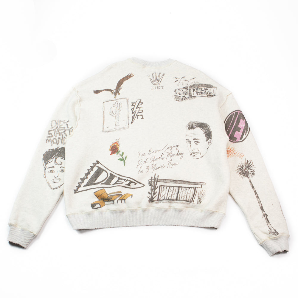 Doodle Crewneck Sweatshirt (Heather Grey)