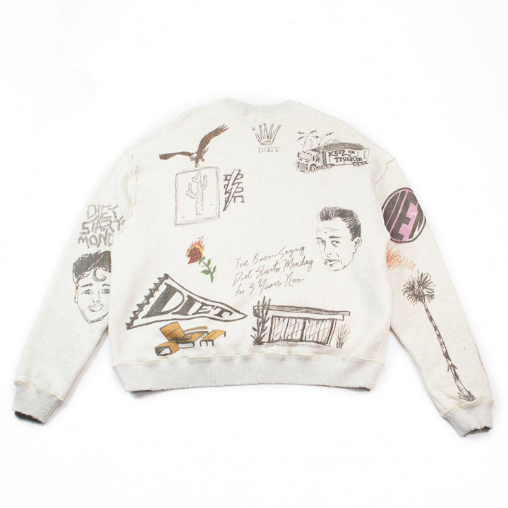 Doodle Crewneck Sweatshirt (Heather Grey)