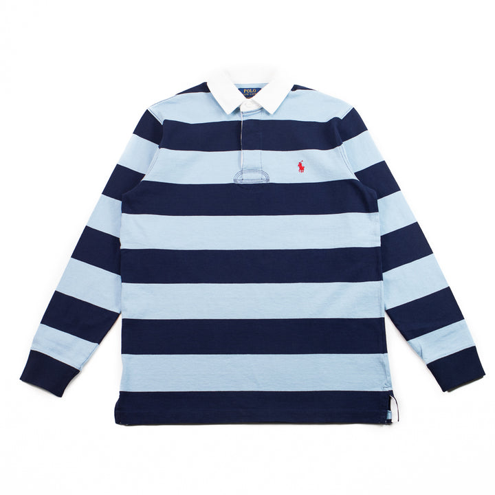 The Iconic Rugby Shirt (Powder Blue/Newport Navy)