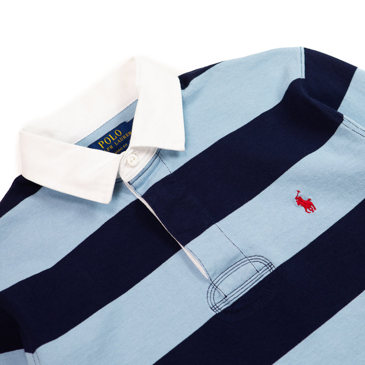 The Iconic Rugby Shirt (Powder Blue/Newport Navy)
