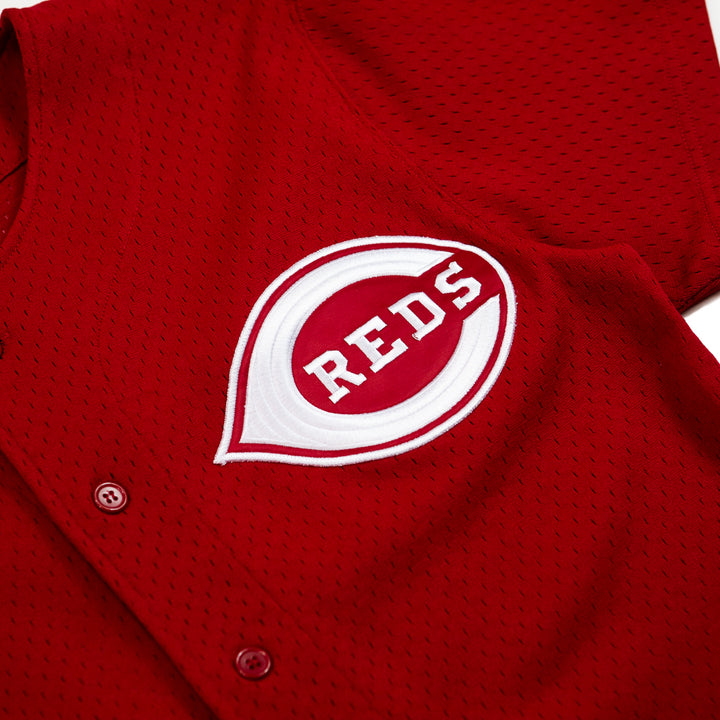Deion Sanders Cincinnati Reds 1997 BP Jersey (Scarlet)