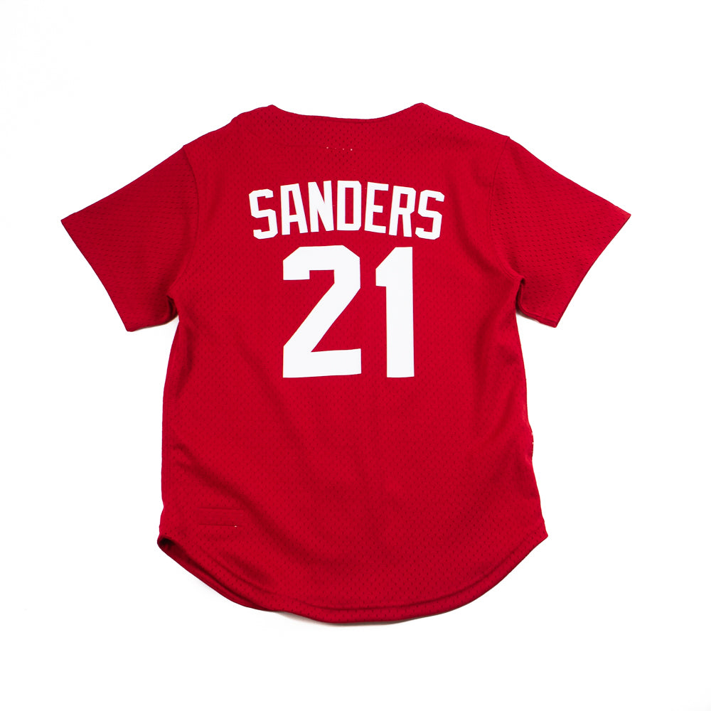 Deion Sanders Cincinnati Reds 1997 BP Jersey (Scarlet)