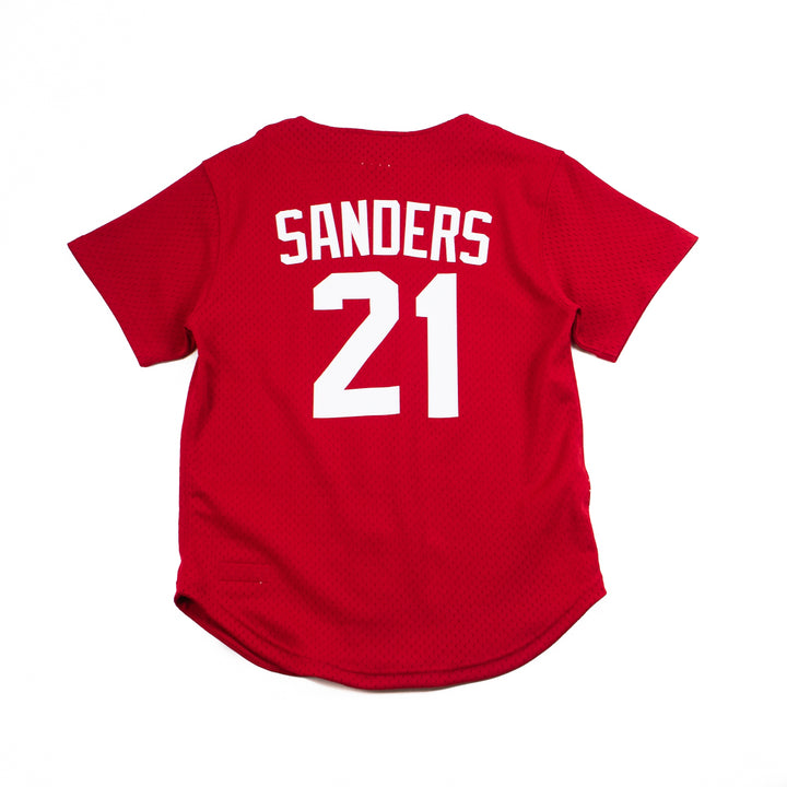 Deion Sanders Cincinnati Reds 1997 BP Jersey (Scarlet)