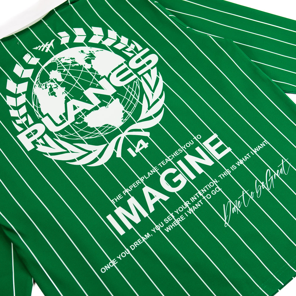 Planes Pinstripe Soccer Rugby (Kelly Green)