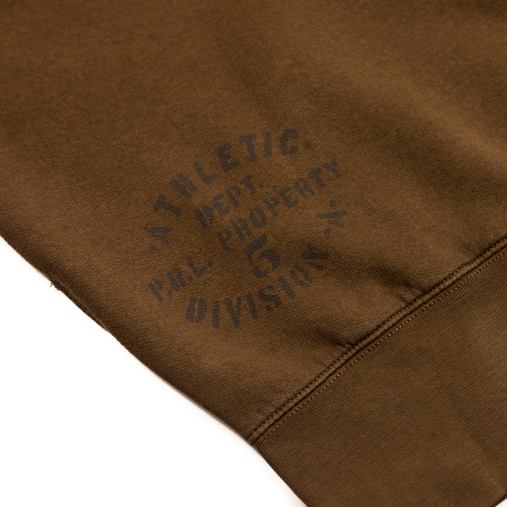 Vintage Fit Fleece Graphic Hoodie (Brown)