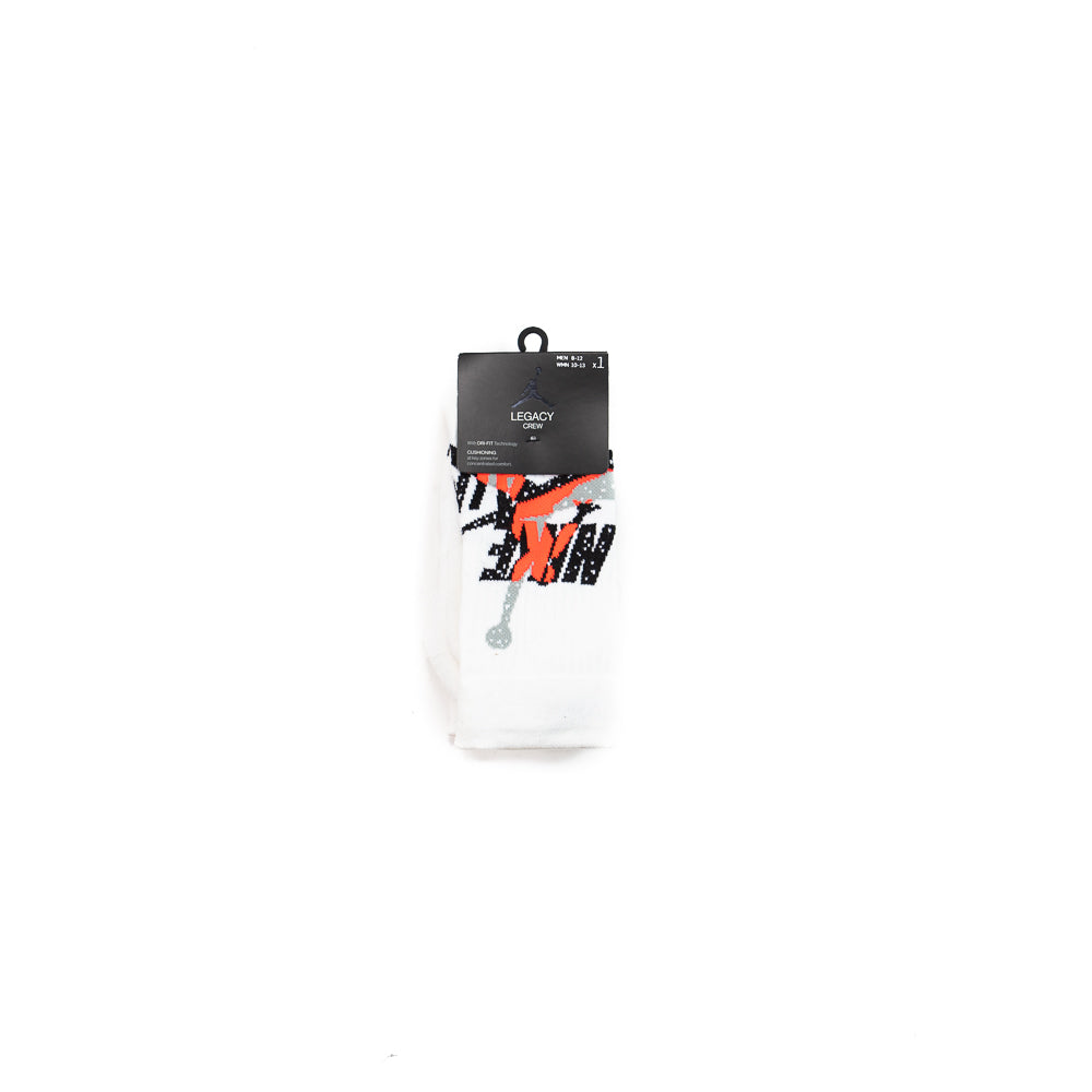 Jordan Legacy Crew Jumpman Sock (White/Infrared 23/Black)