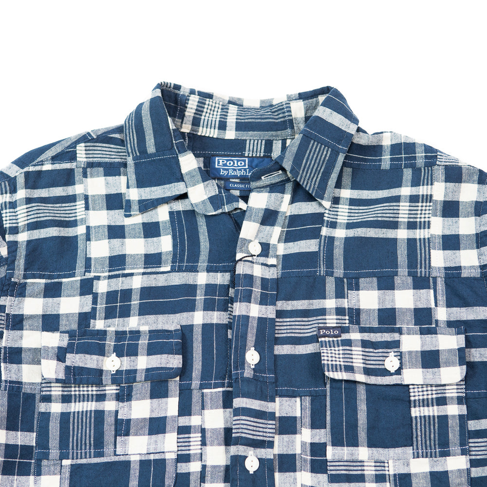 Patchwork Whitfield Work Shirt (Navy Patchwork)