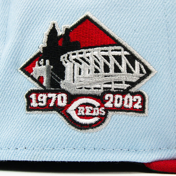 Cincinnati Reds Mascot Riverfront Fitted Cap (Glacial Red)