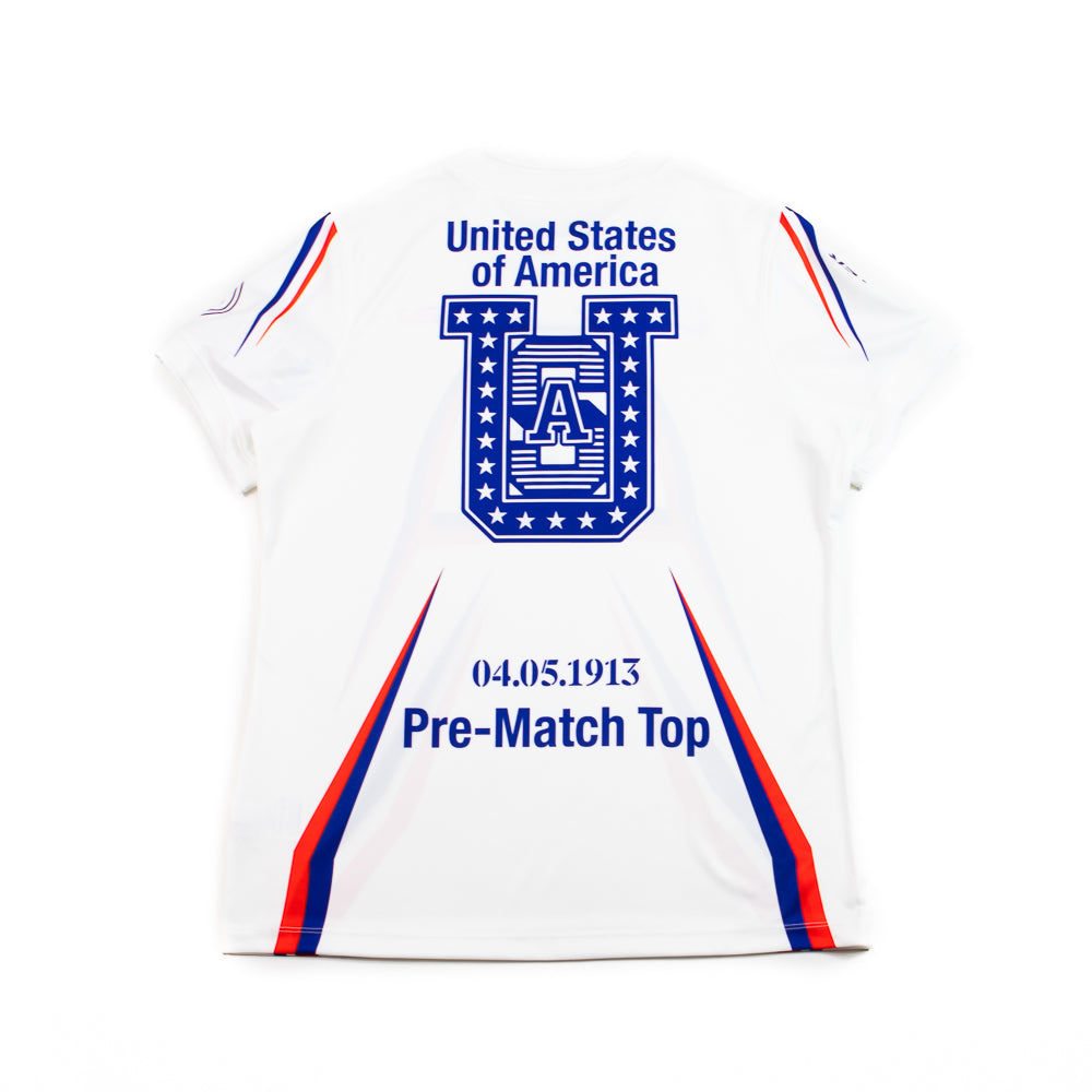 WMNS USA x V.A.A Pre-Match Jersey (White/Deep Royal Blue)