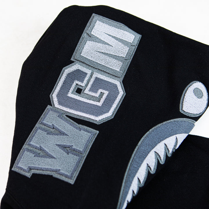 Ape Head One Point Shark Zip Hoodie (Black)