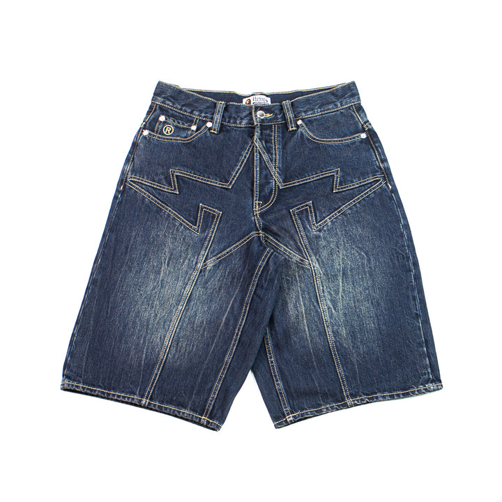 Bape Sta Patch 13 Oz Relaxed Fit Denim Shorts