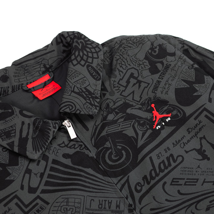 Brooklyn Men's Chore Jacket (Black/University Red)