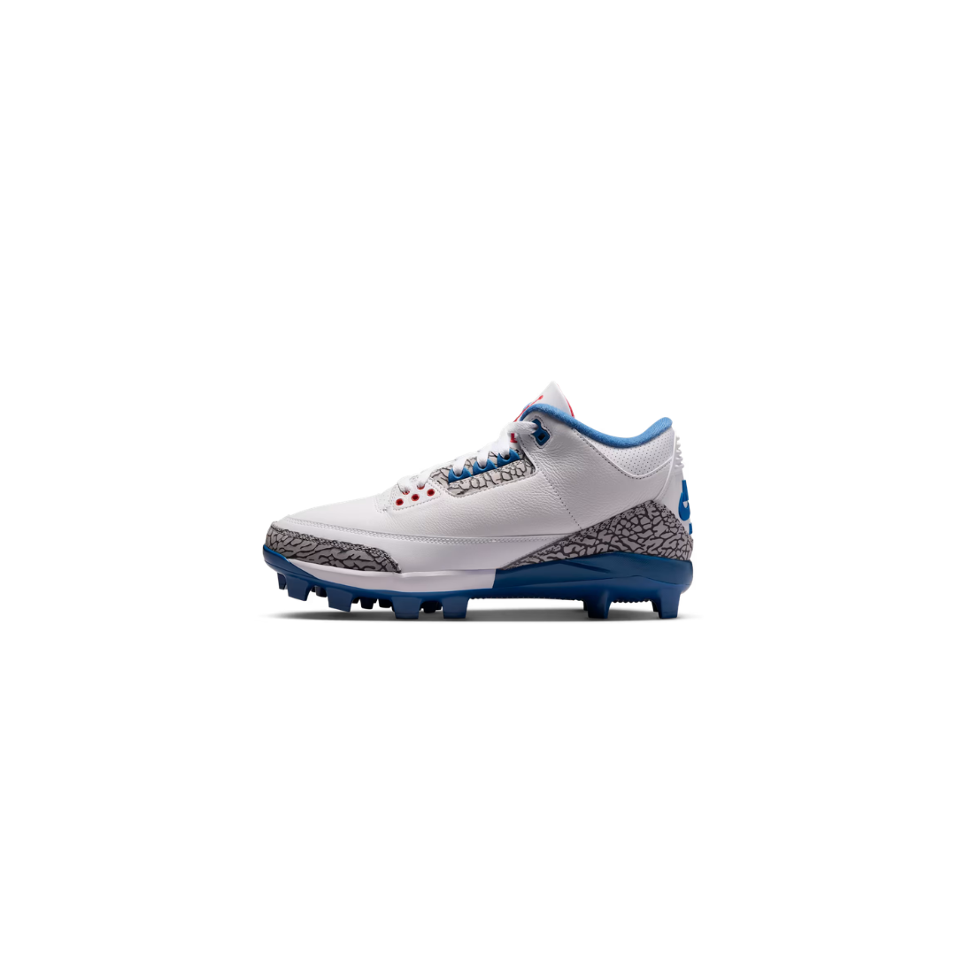 Jordan 3 Retro MCS (White/Fire Red-True Blue)
