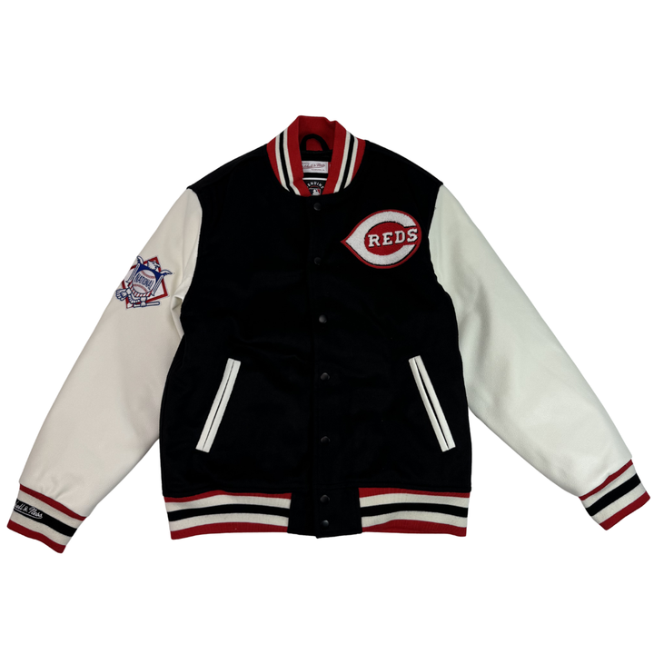 Reds Off Day Varsity Jacket Vintage Logo (Red/Black)