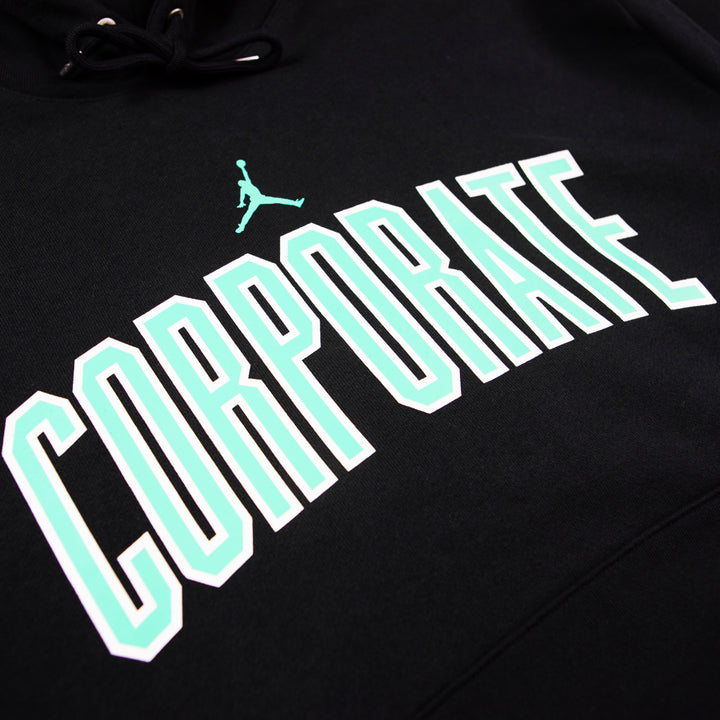 Jordan x CORPORATE Hoodie (Black/Light Menta)