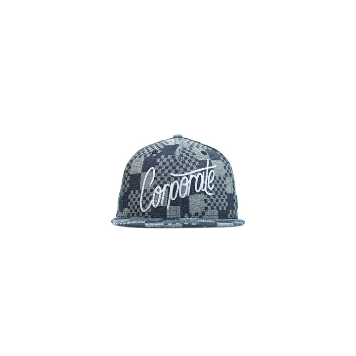 Corporate Fitted Cap (Blue Checkerboard)