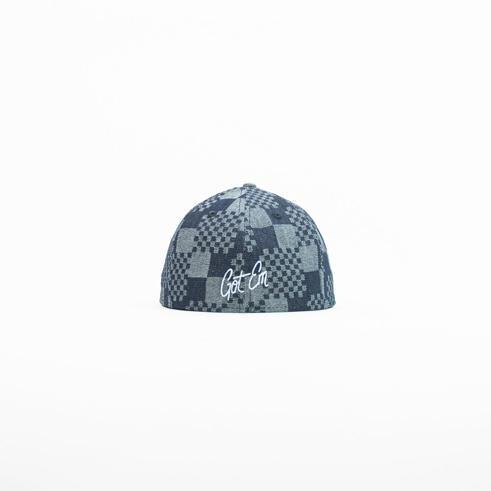 Corporate Fitted Cap (Blue Checkerboard)