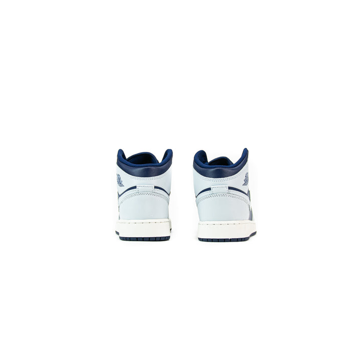 Air Jordan 1 Mid (GS) (Blue Void/Pure Platinum)