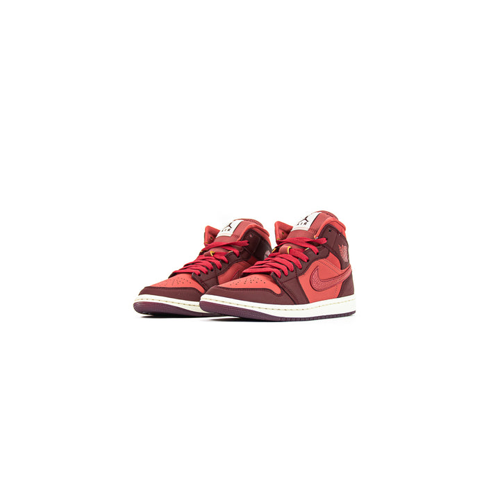 Wmns Air Jordan 1 Mid SE (Team Red/Sierra Red)