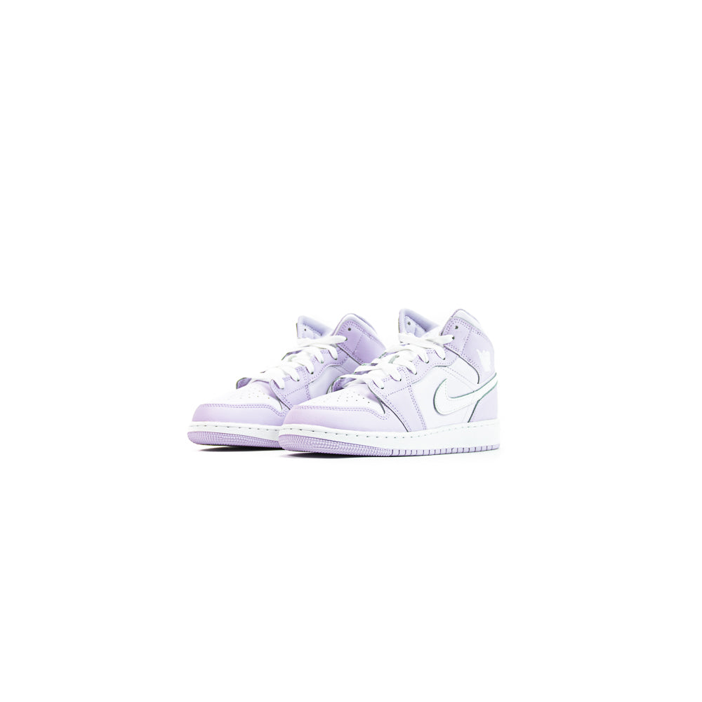 Air Jordan 1 Mid (GS) (Violet Mist/White-Barley Grape)