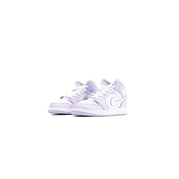 Air Jordan 1 Mid (GS) (Violet Mist/White-Barley Grape)