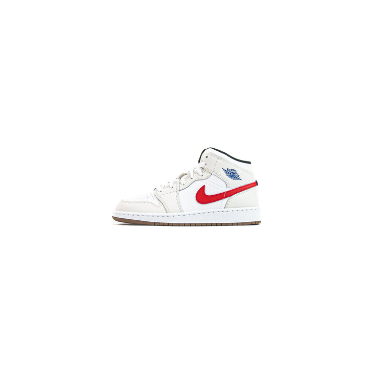 Air Jordan 1 Mid (GS) (Phantom/Game Royal-White-Sail)
