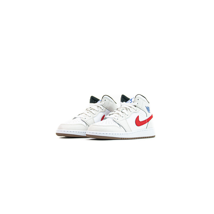 Air Jordan 1 Mid (GS) (Phantom/Game Royal-White-Sail)