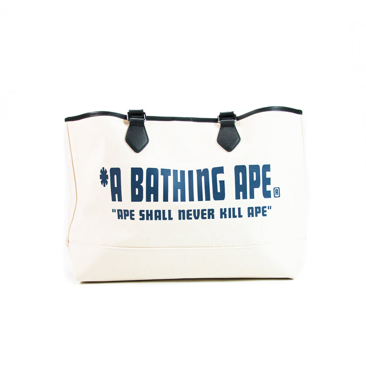 A Bathing Ape Canvas Tote Bag (Ivory)