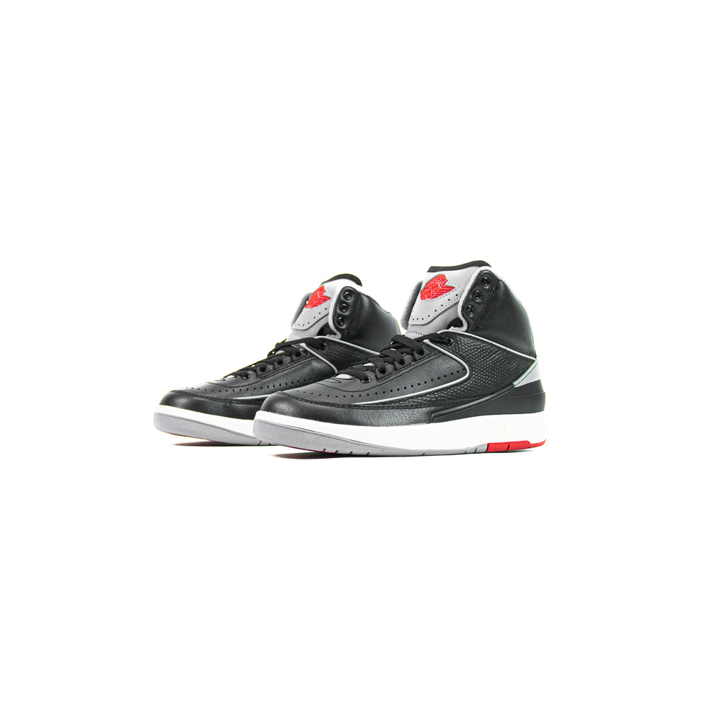 Air Jordan 2 Retro GS (Black/Cement Grey-Fire Red)