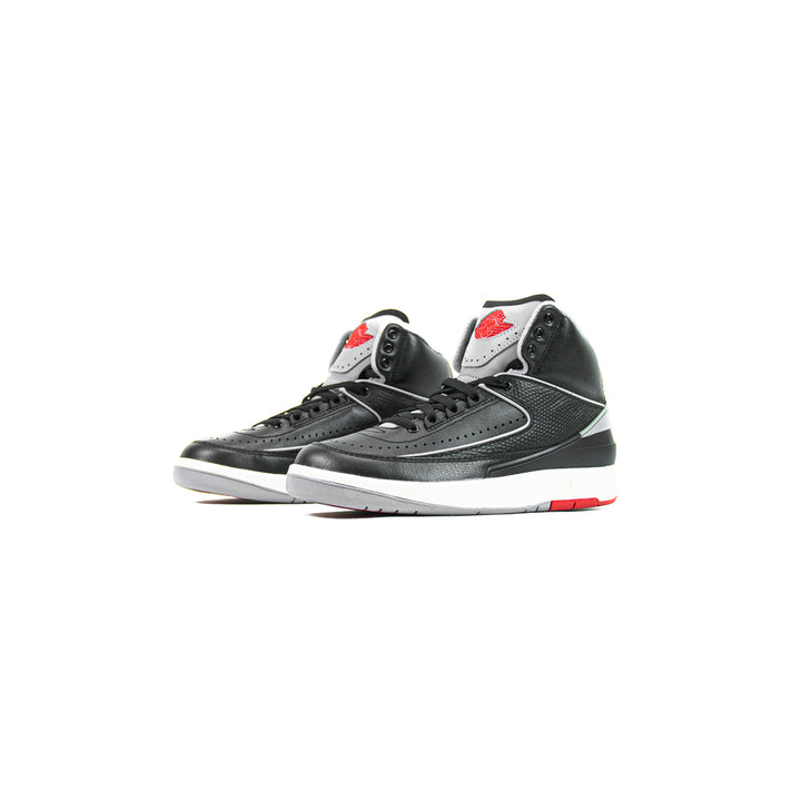 Air Jordan 2 Retro GS (Black/Cement Grey-Fire Red)