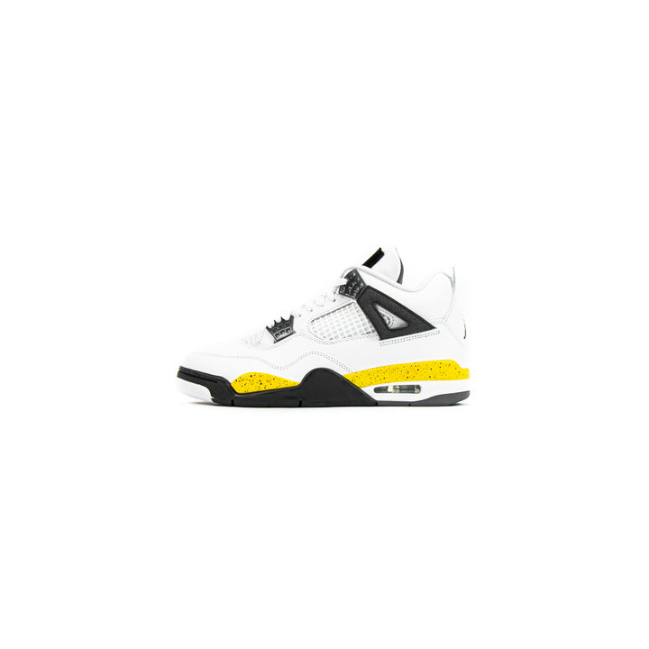 Air Jordan 4 Retro (White/Tour Yellow-Dark Blue Grey)