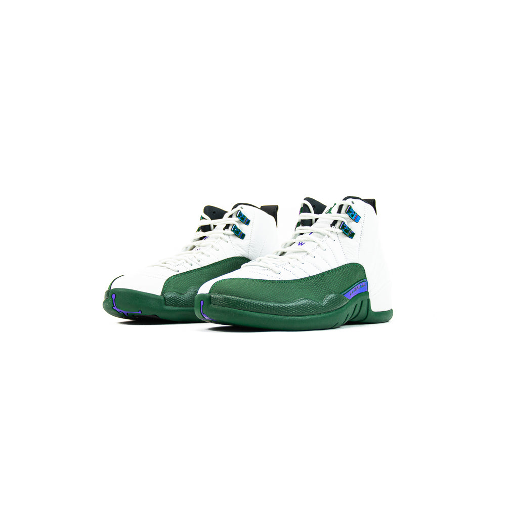 Air Jordan 12 Retro GS (Summit White/Gorge Green-Purple)