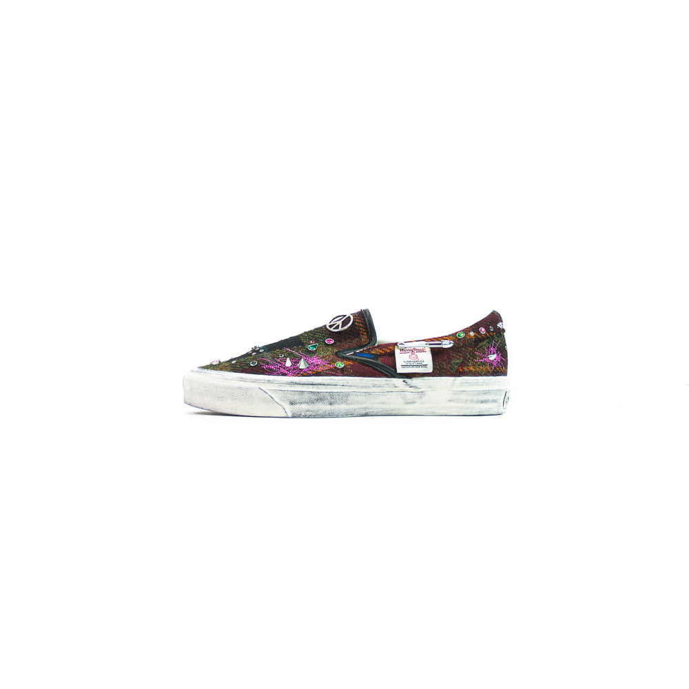 LX Classic Slip-On 98 (Harris Tweed Red/Multi)