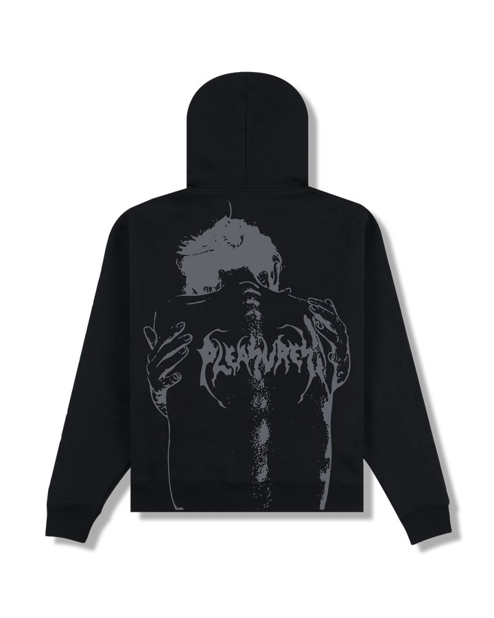 Spine Zip Hoodie (Black)