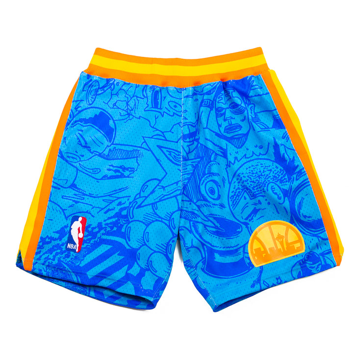Hebru Brantley x Mitchell Ness Seattle Supersonics Short (Blue)