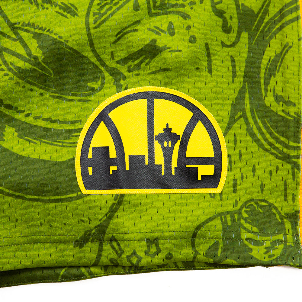Hebru Brantley x Mitchell Ness Seattle Supersonics Short (Green)