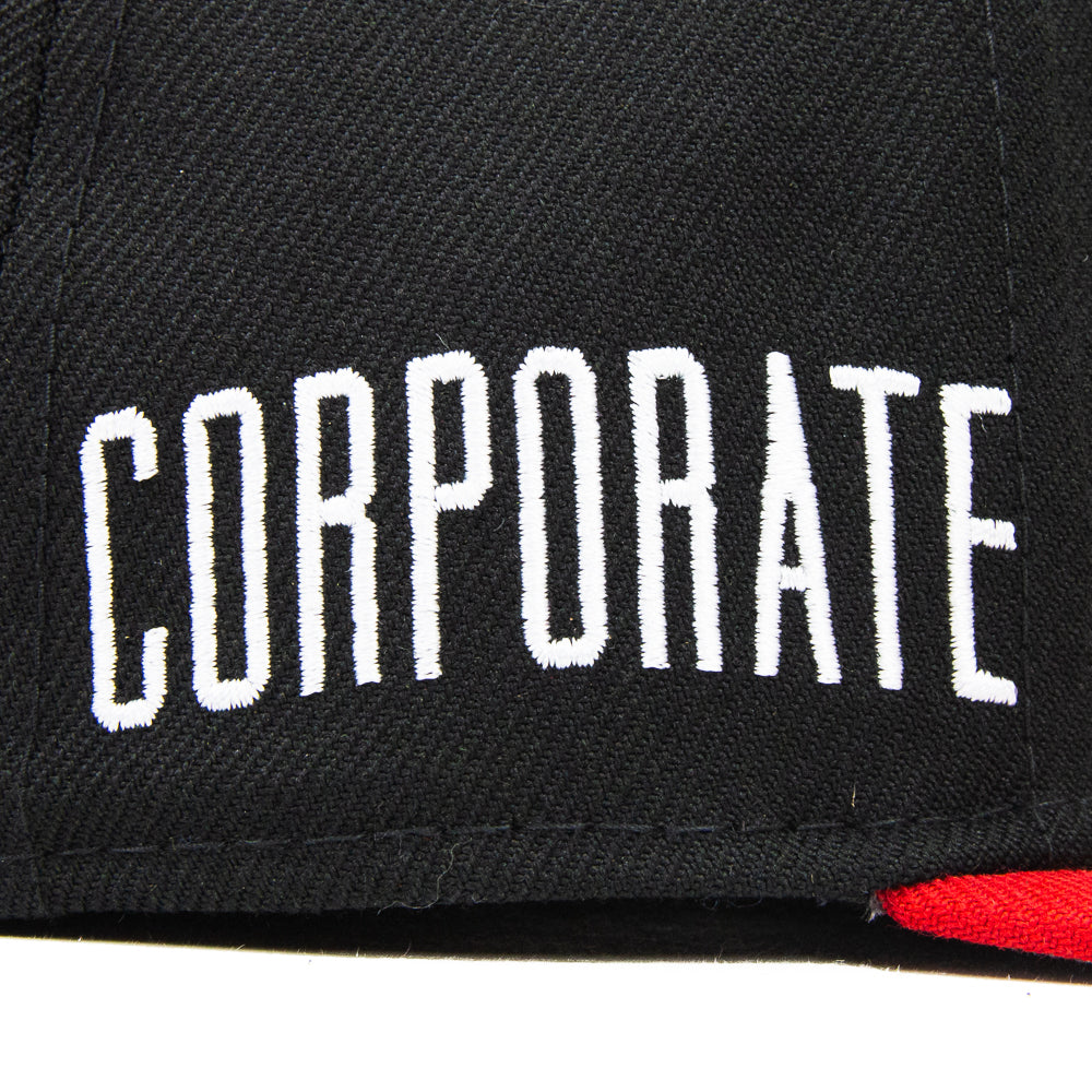 Corporate x Cincinnati Reds Queen City Fitted Cap (Black/Red)