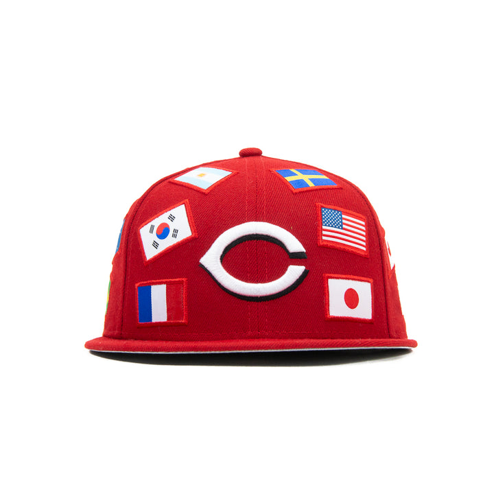Internationally Known Cincinnati Reds Fitted (Flags)