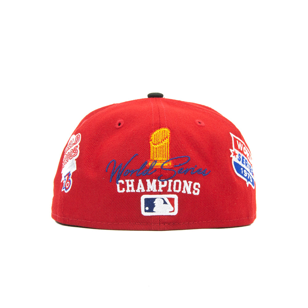 Cincinnati Reds 5x Champs Fitted Cap (Red/Black)