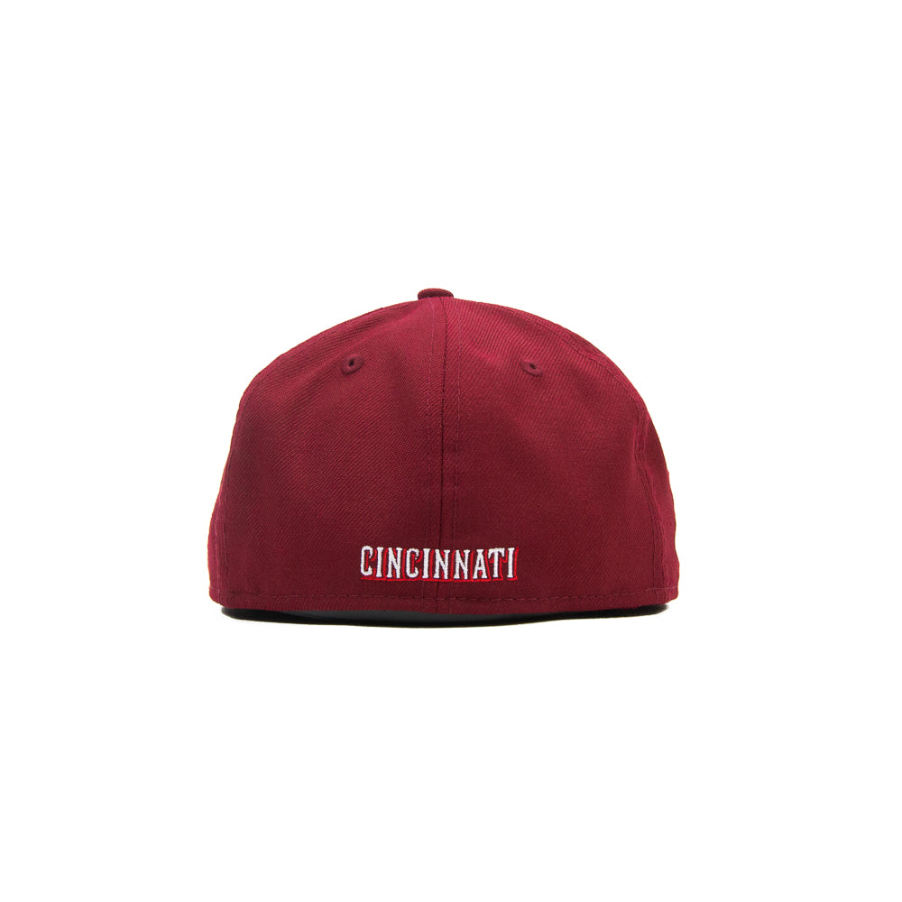 Cincinnati Reds C Font Fitted Cap (Cardinal)