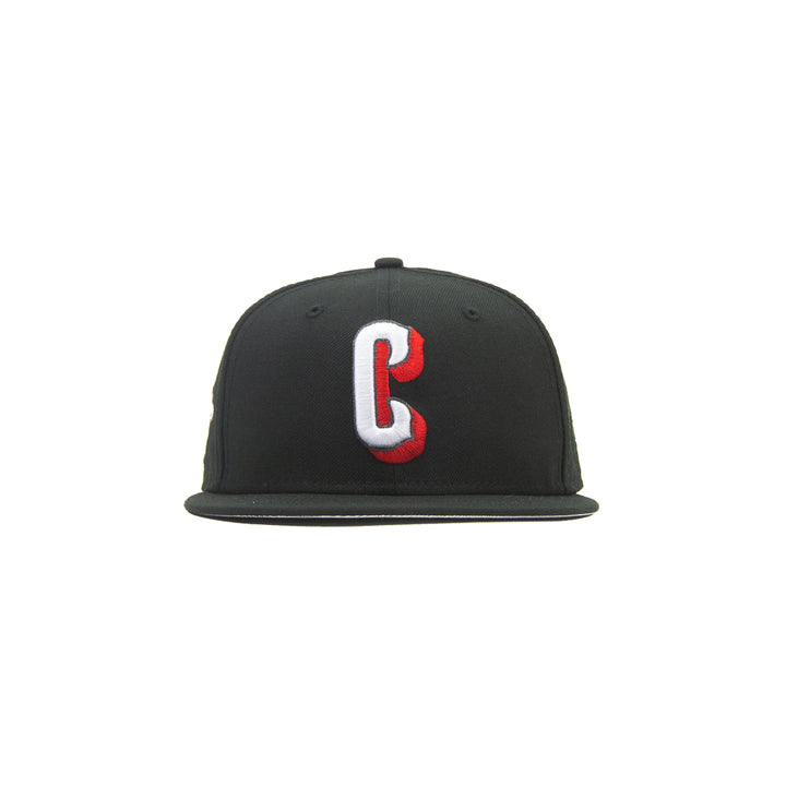 Cincinnati Reds C Font Fitted Cap (Black)