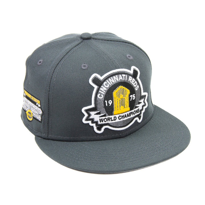 Cincinnati Reds 75 World Series Commissioner Fitted Cap (Dark Grey)