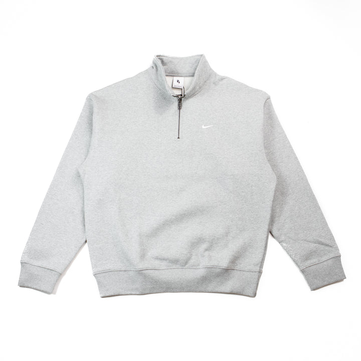 Nike Solo Swoosh 1/4 Zip Top (Dk. Heather Grey/White)