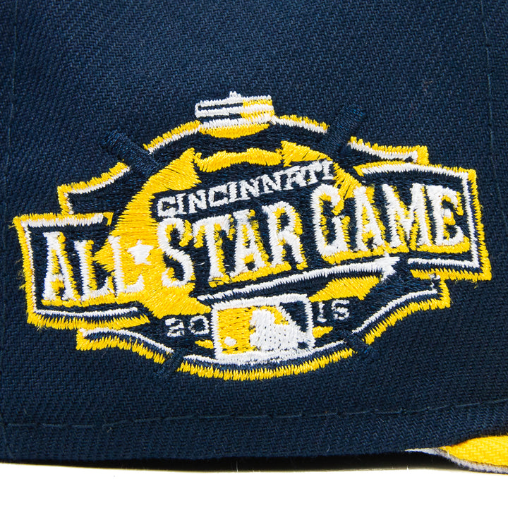 Cincinnati Reds 2015 All-Star Game Fitted Cap (Navy/Yellow)
