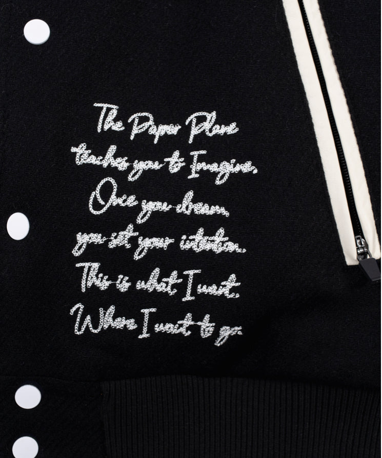 Planes Varsity Jacket (Black)