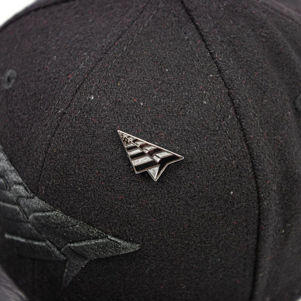 Original Crown Melton Wool & Leather Strapback (Triple Black)